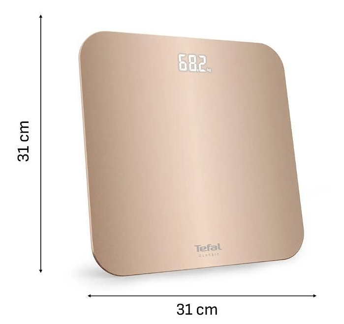 Електронна Лична Везна Tefal PP1900V0, Максимален Капацитет 180 Kg, Стъпка на Измерване 100 G, Закалено Стъкло, LCD Дисплей с Подсветка, Автоматично Включване и Изключване, 3 × AAA Батерии 3 Електронна лична везна Tefal PP1900V0 Classic