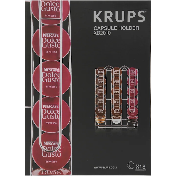 Поставка за капсули KRUPS XB201000, Капацитет до 18 Капсули, За NESCAFÉ Dolce Gusto Капсули 5 Поставка за капсули KRUPS XB201000