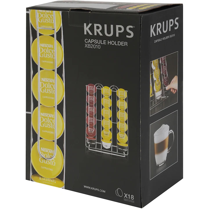 Поставка за капсули KRUPS XB201000, Капацитет до 18 Капсули, За NESCAFÉ Dolce Gusto Капсули 3 Поставка за капсули KRUPS XB201000