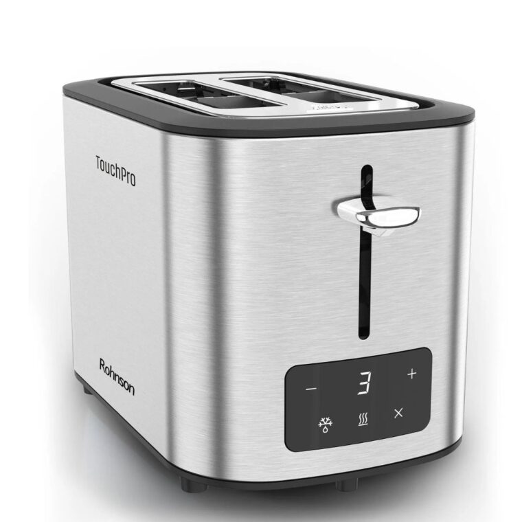 Тостер Rohnson R-222T Touch Pro, Мощност 870W, Дигитален сензорен панел, 6 степени, Памет, Сребрист