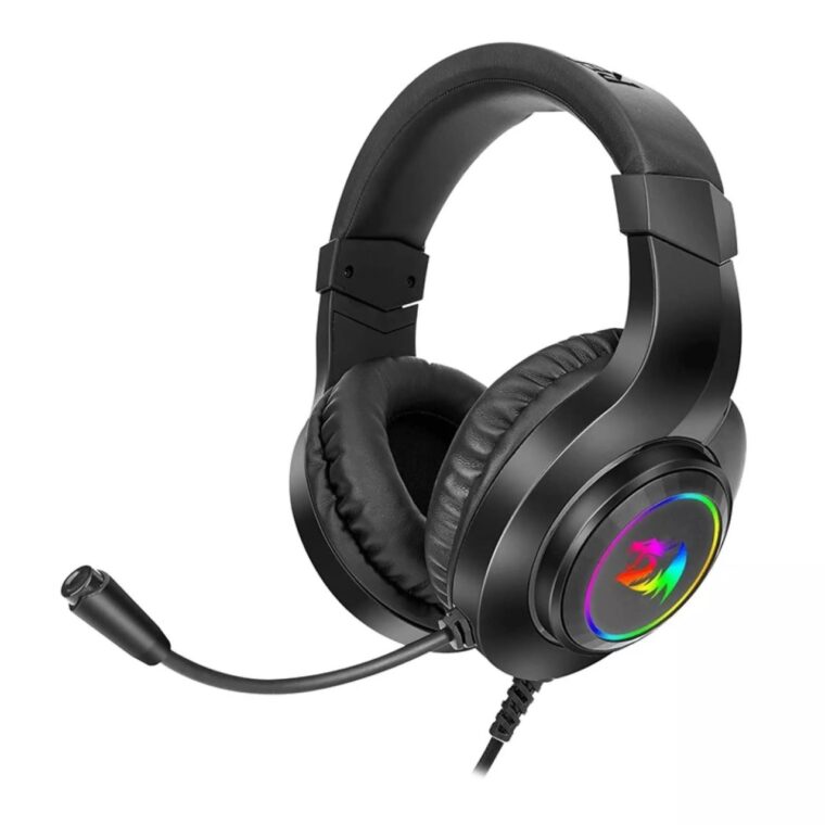 Жични Геймърски Слушалки с Микрофон REDRAGON Hylas H260,50 мм Драйвери, RGB LED Осветление, Шумопотискащ Всепосочен Микрофон, 3,5 мм Свързващ Кабел, Ръководство за Употреба, Черен