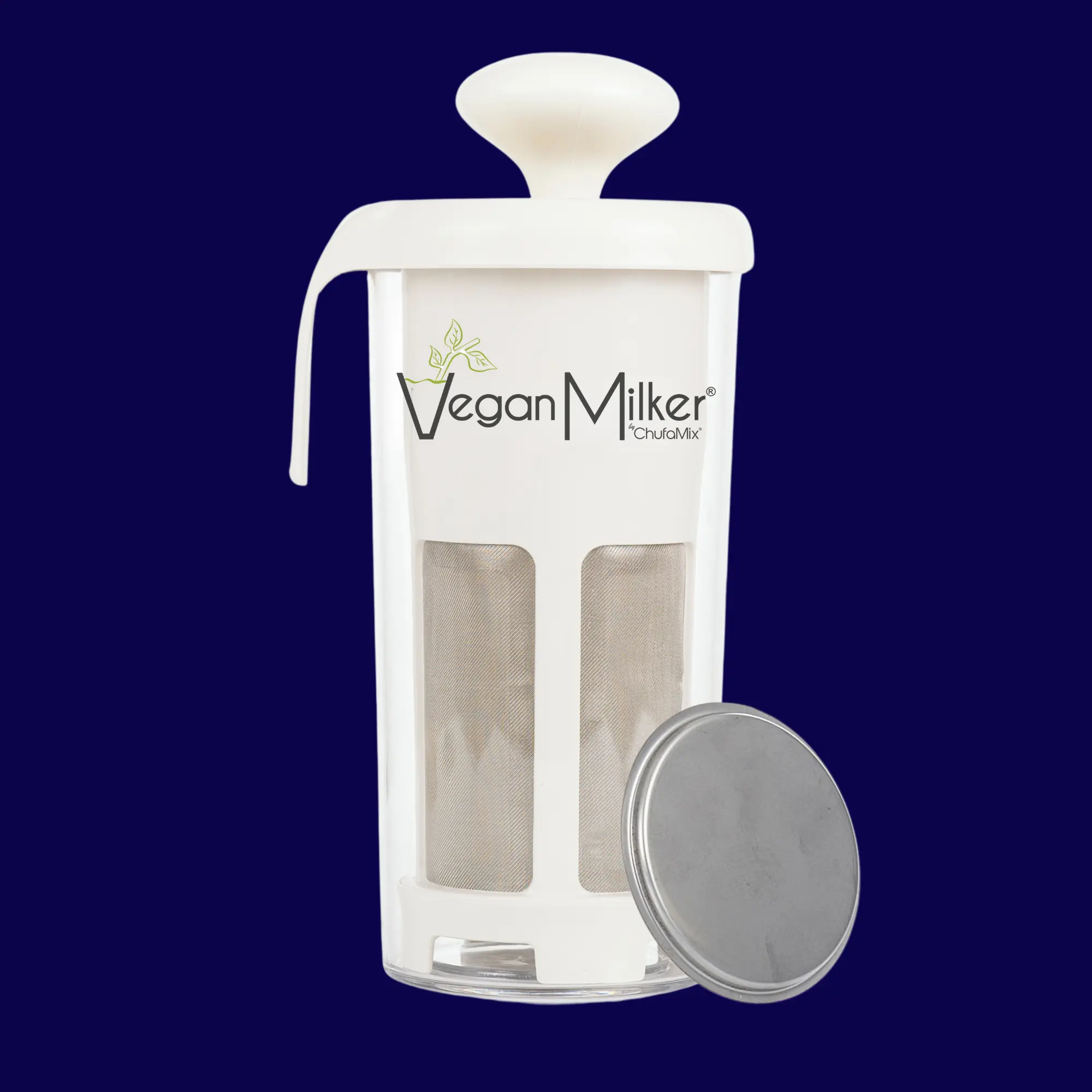Уред за ядково мляко Vegan Milker Mulsi, 1 Литър, Неръждаем филтър, Пластмасово бутало 1 Уред за ядково мляко Vegan Milker Mulsi, 1 Литър, Неръждаем филтър, Пластмасово бутало