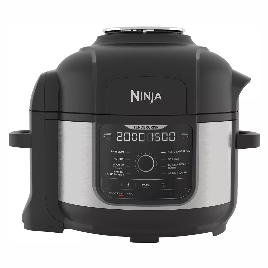 Мултикукър под налягане Ninja Foodi OP350FR, Мощност 1460W, Капацитет 6л, Технология TenderCrisp, 9 програми, Температура до 200°C, Керамично покритие, Черен с инокс 1 Мултикукър под налягане Ninja Foodi OP350FR, Мощност 1460W, Капацитет 6л, Технология TenderCrisp, 9 програми, Температура до 200°C, Керамично покритие, Черен с инокс