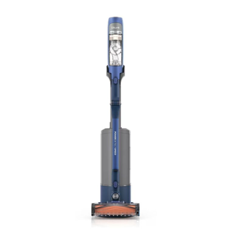 Вертикална безжична прахосмукачка SHARK IA3241EUT PowerDetect Speed Pet Pro Clean & Empty, Мощност 350W, 18V батерия до 60 мин., 3-в-1 самопочистваща станция, Контейнер 0.5 л, 4-сензорен контрол, Чупеща се тръба, HEPA филтър, Син