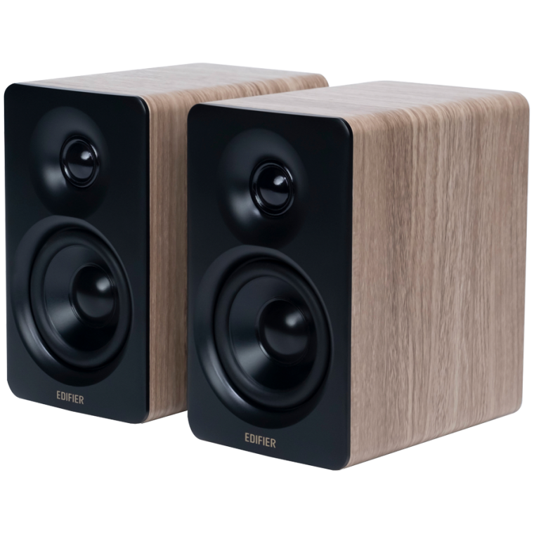 PC Стерео Тонколони Edifier M60,66 W RMS, Bluetooth 5.3 и Hi-Res Wireless, USB Type-C и AUX, Документация, Classic Oak