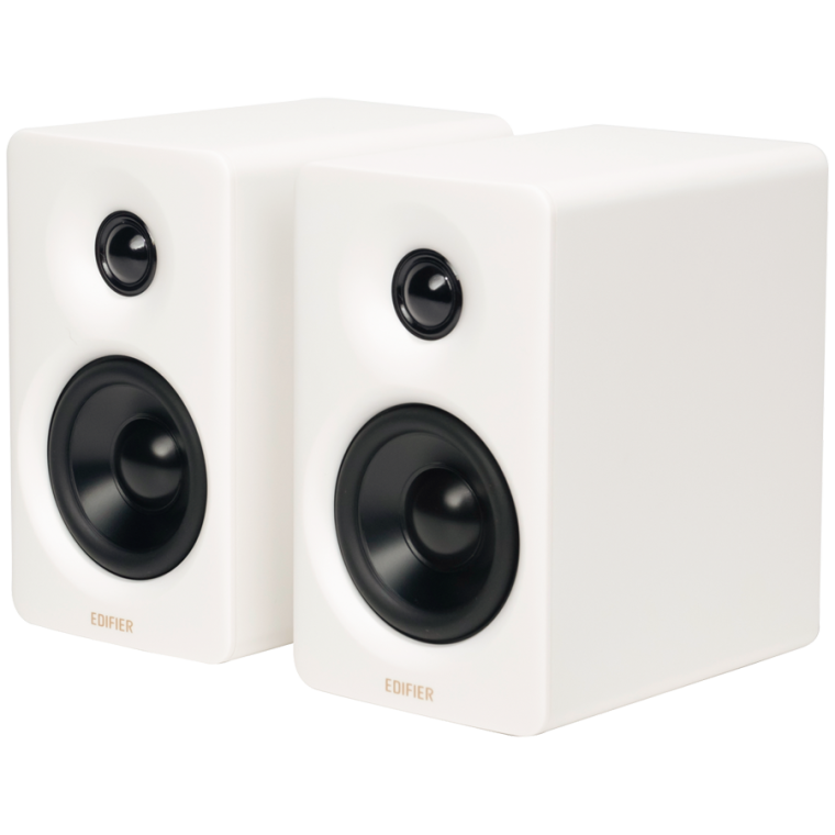 Компютърни Тонколони Edifier M60,66 W RMS Стерео Звук, Bluetooth 5.3 с LDAC и SBC, Hi-Res Audio, USB Type-C и AUX Вход, Копринени Високочестотни Говорители и 3-Инчови Средно-нискочестотни Говорители, Документация, Бял
