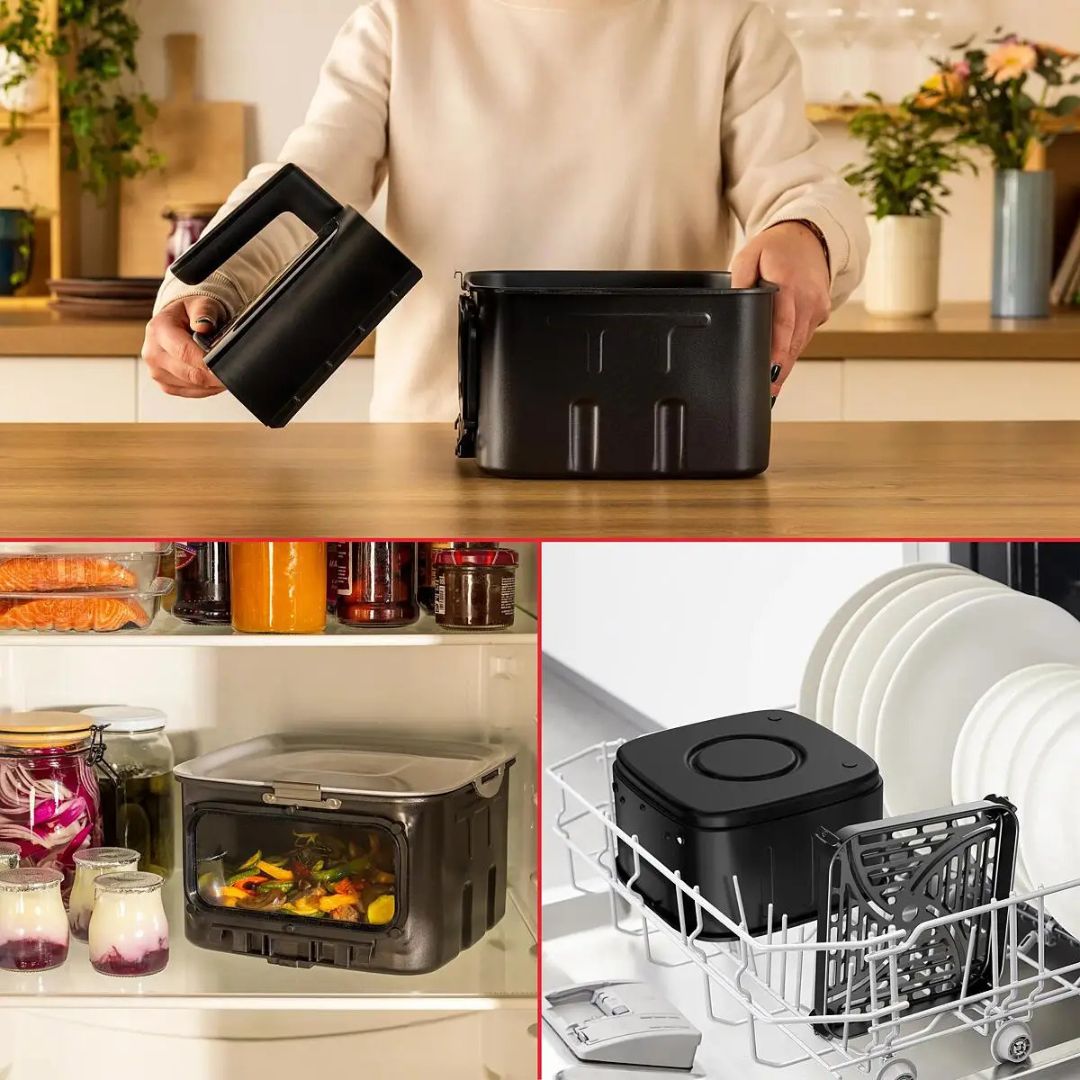 Фритюрник с горещ въздух Tefal Easy Fry Silence XXL VISION EY8468E0, 7 л, черен 5 Черен фритюрник с горещ въздух Tefal Easy Fry Silence XXL VISION EY8468E0