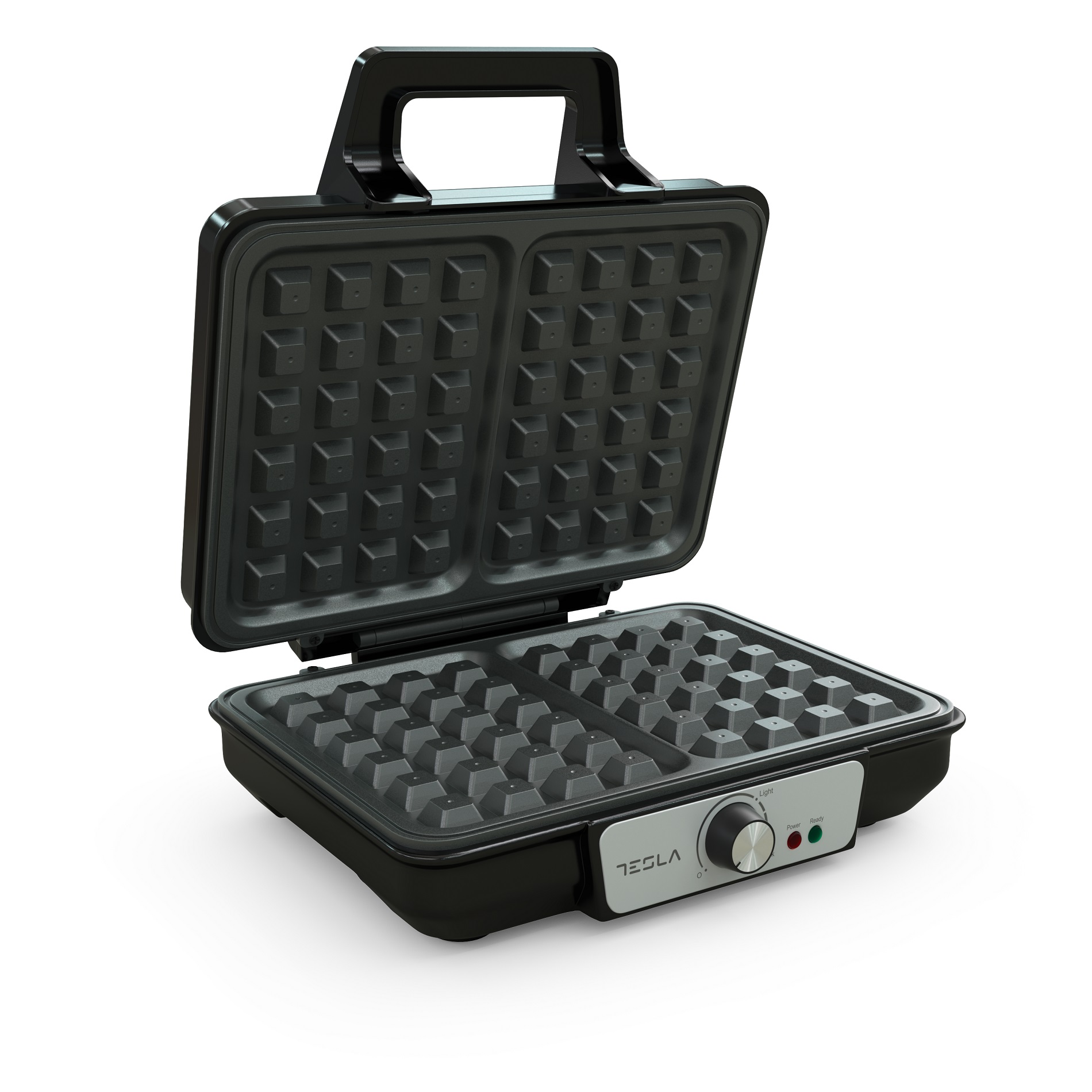 Гофретник Tesla WM200BX, Мощност 1000W, Незалепващ, Черен с инокс 4 Гофретник Tesla WM200BX, Мощност 1000W, Незалепващ, Черен с инокс - Image 4
