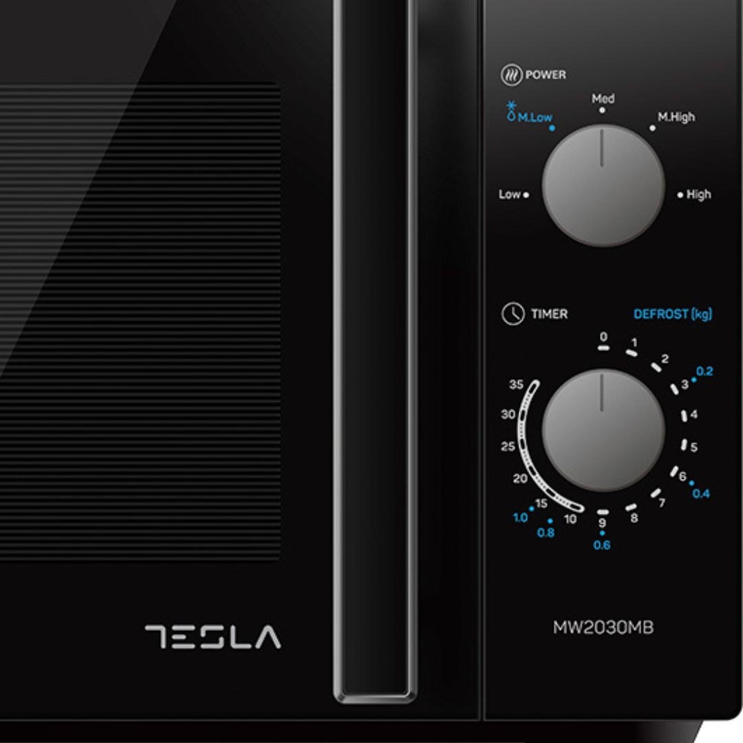 Микровълнова фурна Tesla MW2030MB, Мощност 700W, Капацитет 20 л, 5 степени, Таймер, Черен 3 Микровълнова фурна Tesla MW2030MB, Мощност 700W, Капацитет 20 л, 5 степени, Таймер, Черен - Image 3