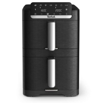 Фритюрник с горещ въздух Tefal EY7568E0 Crispy Stack, черен