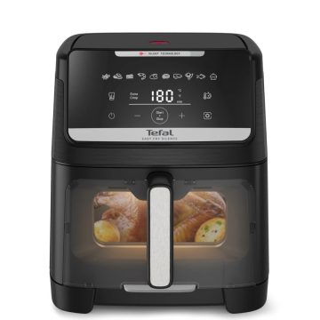 Черен фритюрник с горещ въздух Tefal Easy Fry Silence XXL VISION EY8468E0