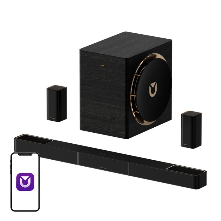 7.1.4 Dolby Atmos Surround Soundbar Home Theater System Ultimea U442A / Skywave X70, Dolby Atmos и 7.1.4 Канала, 980 W Пикова Мощност, 12 Говорителя с 10-Инчов Безжичен Субуфер