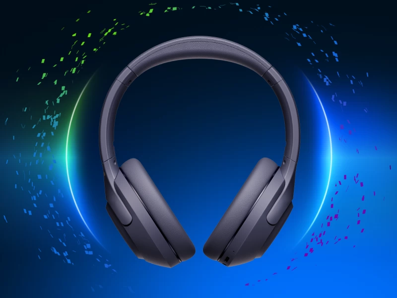 Слушалки тип Over-ear CANYON OnRiff 6 ANC, Bluetooth 5.3, Активно шумопотискане (ANC), Възпроизвеждане до 25 ч, Жична и безжична връзка, Bluetooth Multipoint за 2 устройства, Сгъваеми, Сив 6 Over-ear слушалки CANYON OnRiff 6 ANC