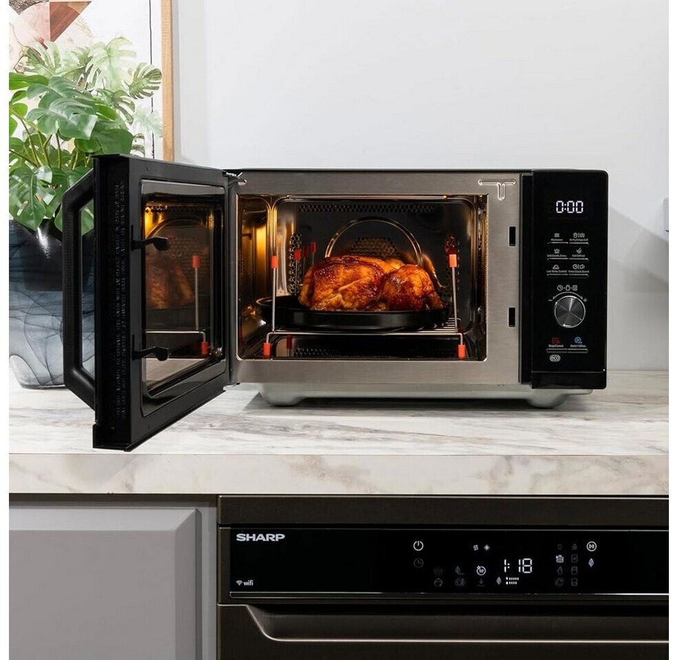 Комбинирана Микровълнова Фурна AirFry 5 в 1 Sharp RCA271TB, 27 L, Микровълни, Грил, Конвекция и AirFry, 28 Автоматични Програми, Микровълнова Мощност 900 W 2 Комбинирана Микровълнова Фурна AirFry 5 в 1 Sharp RCA271TB, 27 L, Микровълни, Грил, Конвекция и AirFry, 28 Автоматични Програми, Микровълнова Мощност 900 W - Image 2