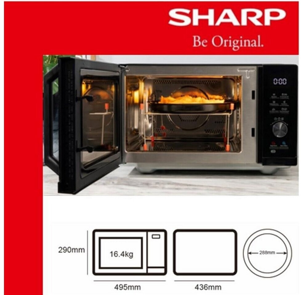 Комбинирана Микровълнова Фурна AirFry 5 в 1 Sharp RCA271TB, 27 L, Микровълни, Грил, Конвекция и AirFry, 28 Автоматични Програми, Микровълнова Мощност 900 W 3 Комбинирана Микровълнова Фурна AirFry 5 в 1 Sharp RCA271TB, 27 L, Микровълни, Грил, Конвекция и AirFry, 28 Автоматични Програми, Микровълнова Мощност 900 W - Image 3