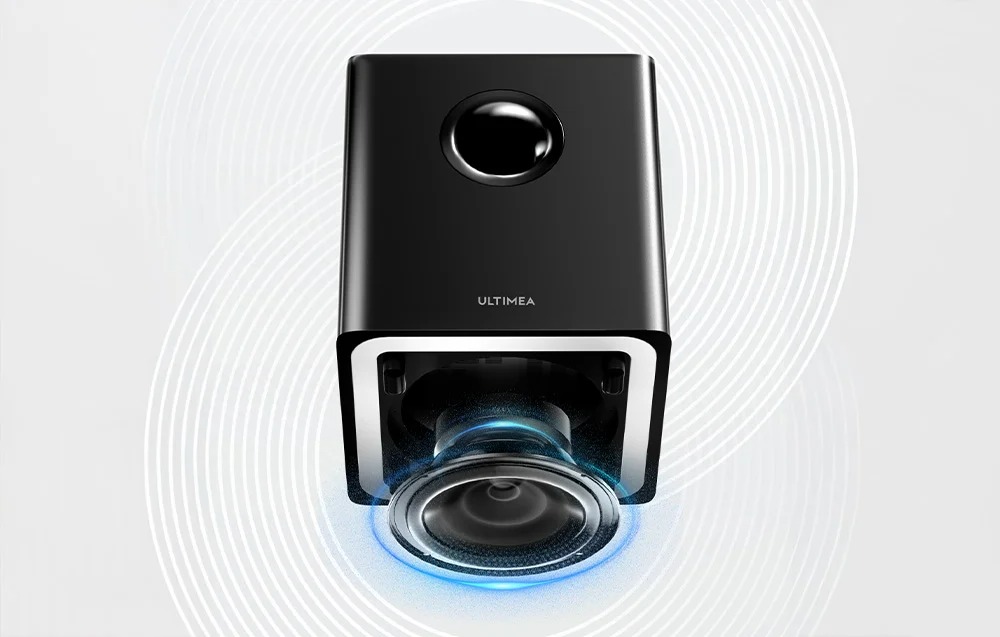 Саундбар Система Ultimea Apollo S70 Ultra, 7.1 Канала, 8 Говорителя, Жичен Субуфер и Два Съраунд Говорителя, HDMI eARC и Bluetooth 5.3, Максимално Звуково Налягане над 102 dB 6 Субуфер Ultimea Apollo S70 Ultra