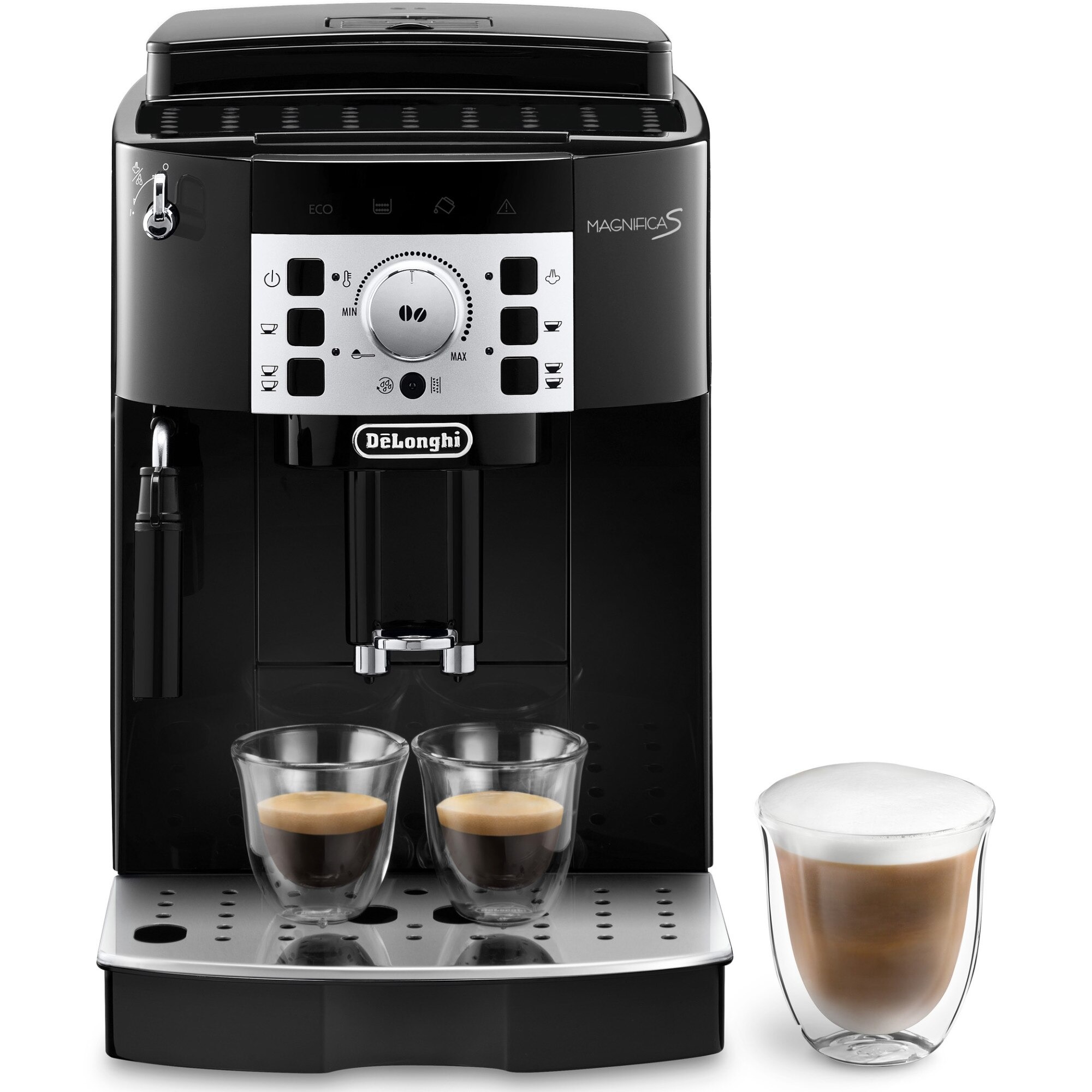 Автоматична Кафемашина за Кафе на Зърна De'Longhi ECAM22.110.B Magnifica S, Вградена Кафемелачка, Espresso и Espresso Lungo, Функция за Приготвяне на 2 Еспресо Едновременно, Черен 6 Автоматична Кафемашина за Кафе на Зърна De'Longhi ECAM22.110.B Magnifica S, Вградена Кафемелачка, Espresso и Espresso Lungo, Функция за Приготвяне на 2 Еспресо Едновременно, Черен - Image 6