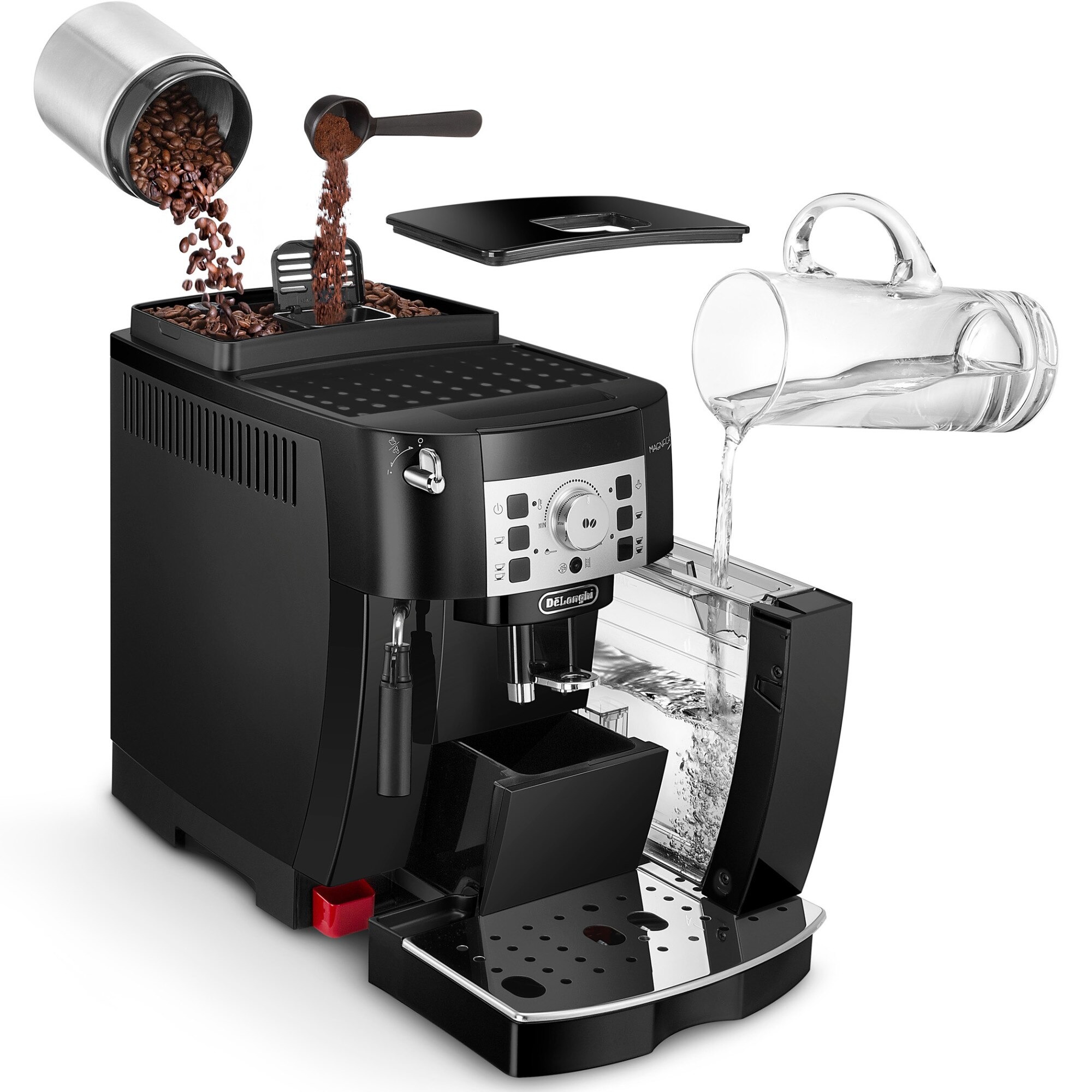 Автоматична Кафемашина за Кафе на Зърна De'Longhi ECAM22.110.B Magnifica S, Вградена Кафемелачка, Espresso и Espresso Lungo, Функция за Приготвяне на 2 Еспресо Едновременно, Черен 9 Автоматична Кафемашина за Кафе на Зърна De'Longhi ECAM22.110.B Magnifica S, Вградена Кафемелачка, Espresso и Espresso Lungo, Функция за Приготвяне на 2 Еспресо Едновременно, Черен - Image 9