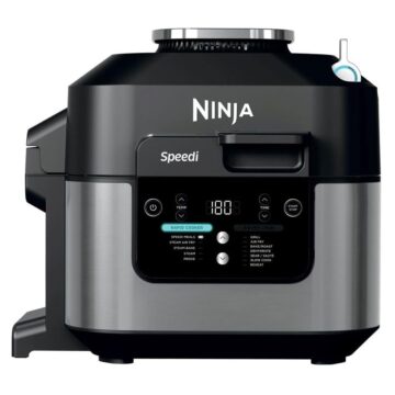 Мултикукър Ninja Speedi 12в1 ON500EU, Мощност 1760 W, Капацитет 5.7 л, 12 програми, Еър фрайър, Керамично покритие, Черен