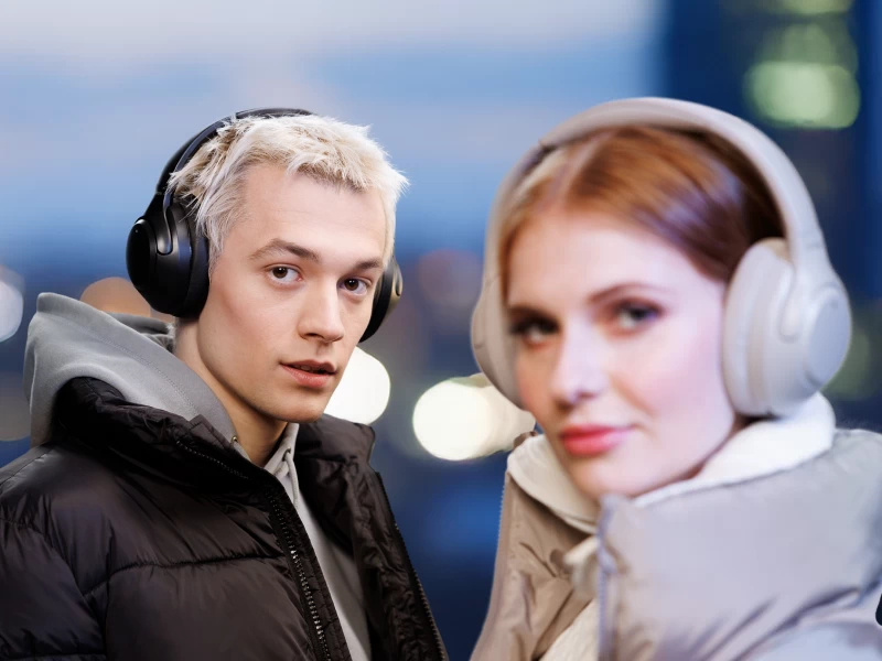 Слушалки тип Over-ear CANYON OnRiff 6 ANC, Bluetooth 5.3, Активно шумопотискане (ANC), Възпроизвеждане до 25 ч, Жична и безжична връзка, Bluetooth Multipoint за 2 устройства, Сгъваеми, Сив 8 Over-ear слушалки CANYON OnRiff 6 ANC