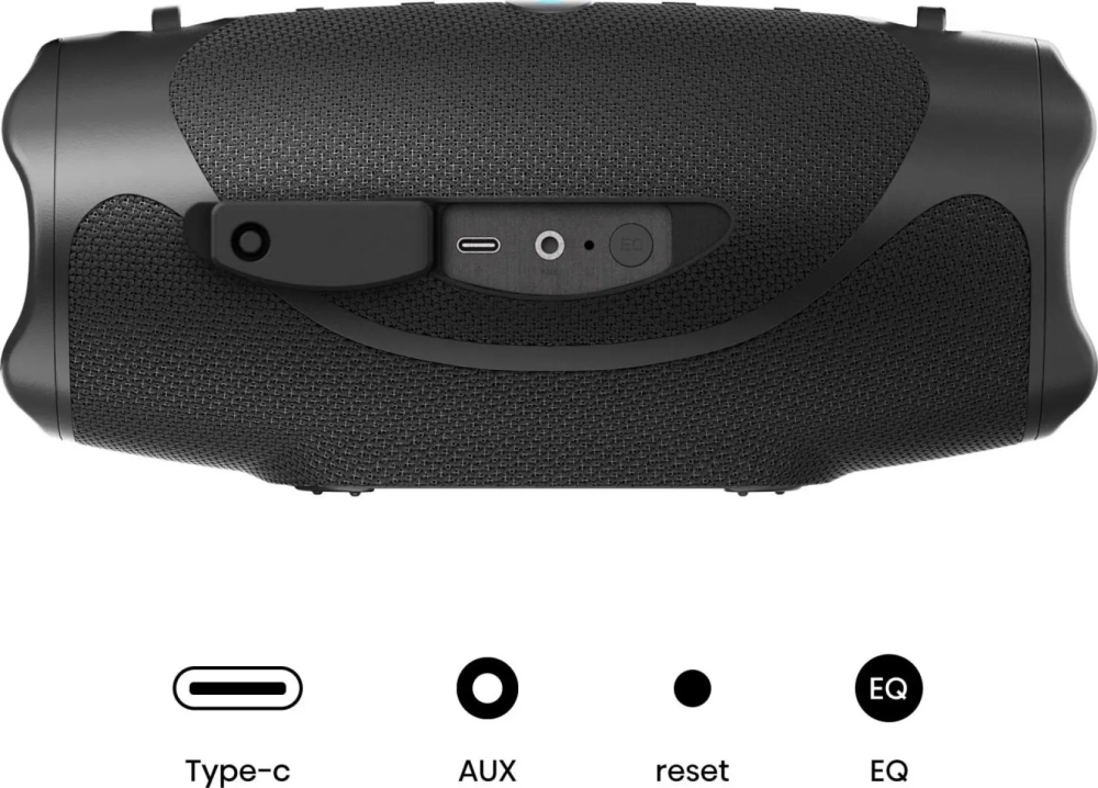 Преносима Bluetooth Тонколона Hisense FlexBoom, 80 W Максимална Мощност, до 20 часа Възпроизвеждане, IP67 Защита от Вода и Прах, Bluetooth 6.0, Auracast и TWS Сдвояване, Черен 2 Черна преносима Bluetooth тонколона Hisense FlexBoom