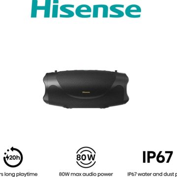 Черна преносима Bluetooth тонколона Hisense FlexBoom