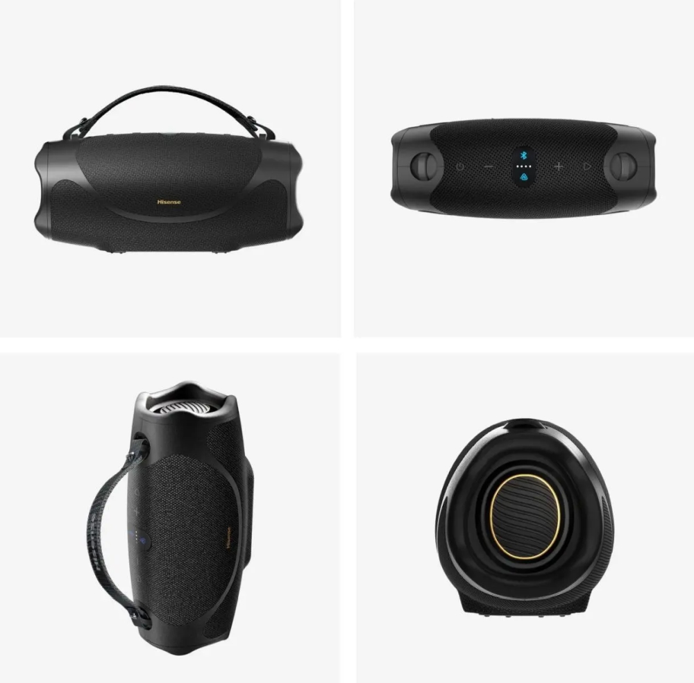 Преносима Bluetooth Тонколона Hisense FlexBoom, 80 W Максимална Мощност, до 20 часа Възпроизвеждане, IP67 Защита от Вода и Прах, Bluetooth 6.0, Auracast и TWS Сдвояване, Черен 3 Черна преносима Bluetooth тонколона Hisense FlexBoom