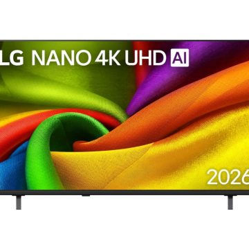 Черен 55-инчов 4K UHD Smart телевизор LG 55NU8E0B3LA