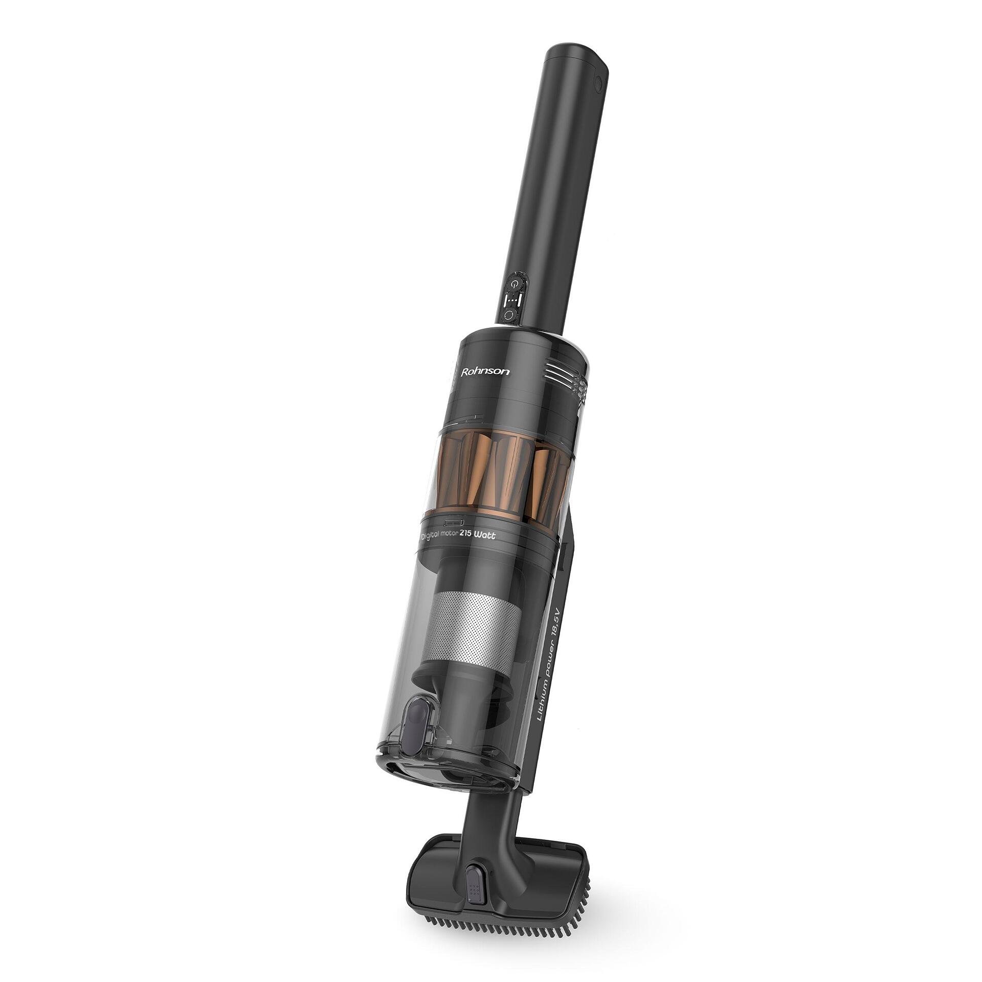 Безжична Прахосмукачка Rohnson M6 Mamba 6 Compact, 215 W Цифров Безчетков Мотор, Максимална Всмукателна Мощност 110 AW, до 35 минути Работа с Моторизирана Четка 4 Безжична прахосмукачка Rohnson M6 Mamba 6 Compact