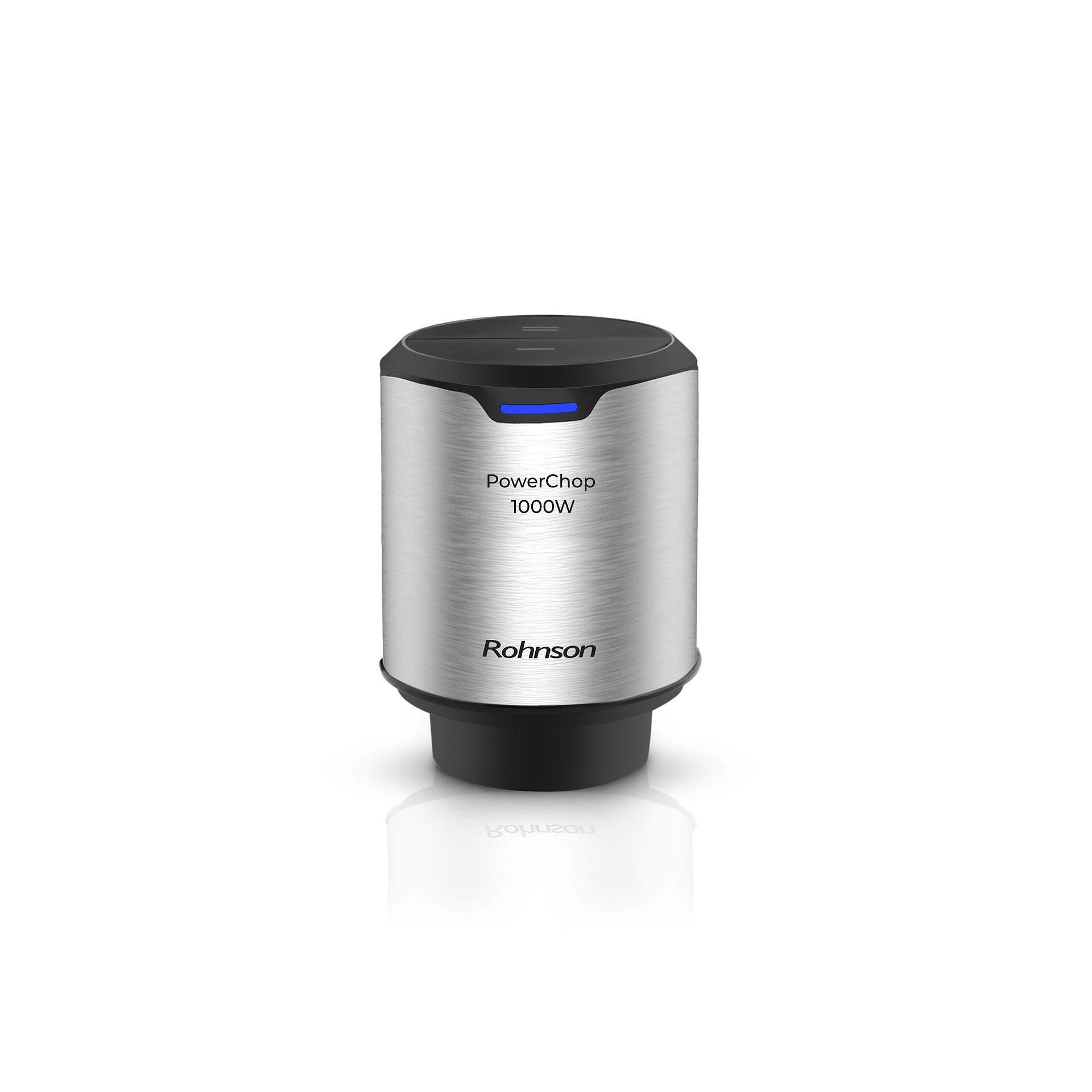 Чопър Rohnson R-5111 PowerChop, Мощност 1000 W, 2 степени, 6 ножа с титаниево покритие, Стъклен съд 2 л, Натрошаване на лед, Сребрист 3 Кухненски чопър Rohnson R-5111 PowerChop 1000 W, сребрист