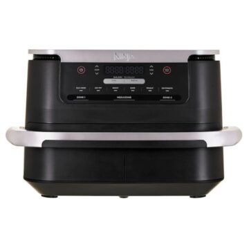 Фритюрник с горещ въздух Ninja AF550EU FlexDrawer, Мощност 2470W, Капацитет 6.6 л, 1 кошница, 2 зони за готвене, 6 програми, Незалепващ, Черен