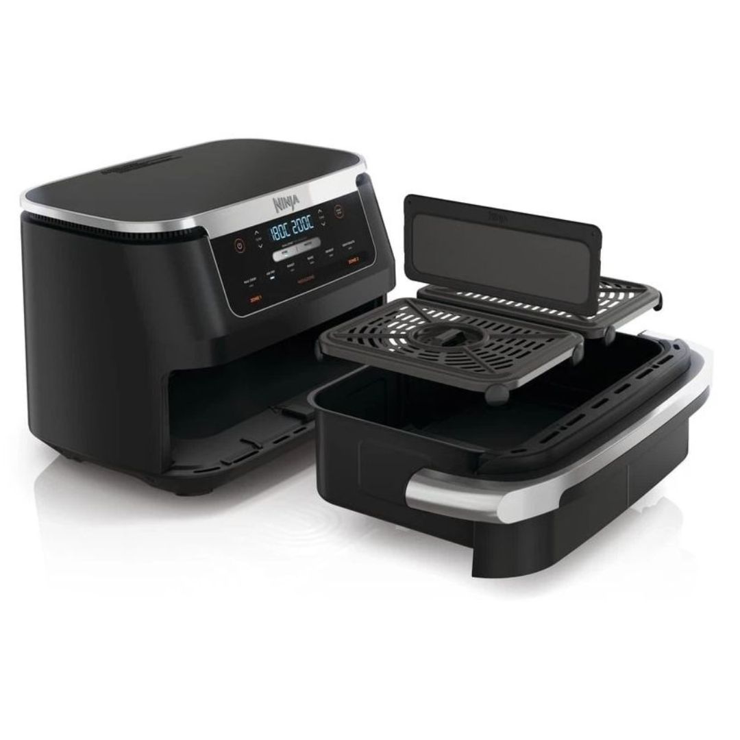 Фритюрник с горещ въздух Ninja AF550EU FlexDrawer, Мощност 2470W, Капацитет 6.6 л, 1 кошница, 2 зони за готвене, 6 програми, Незалепващ, Черен 3 Фритюрник с горещ въздух Ninja AF550EU FlexDrawer, Мощност 2470W, Капацитет 6.6 л, 1 кошница, 2 зони за готвене, 6 програми, Незалепващ, Черен - Image 3