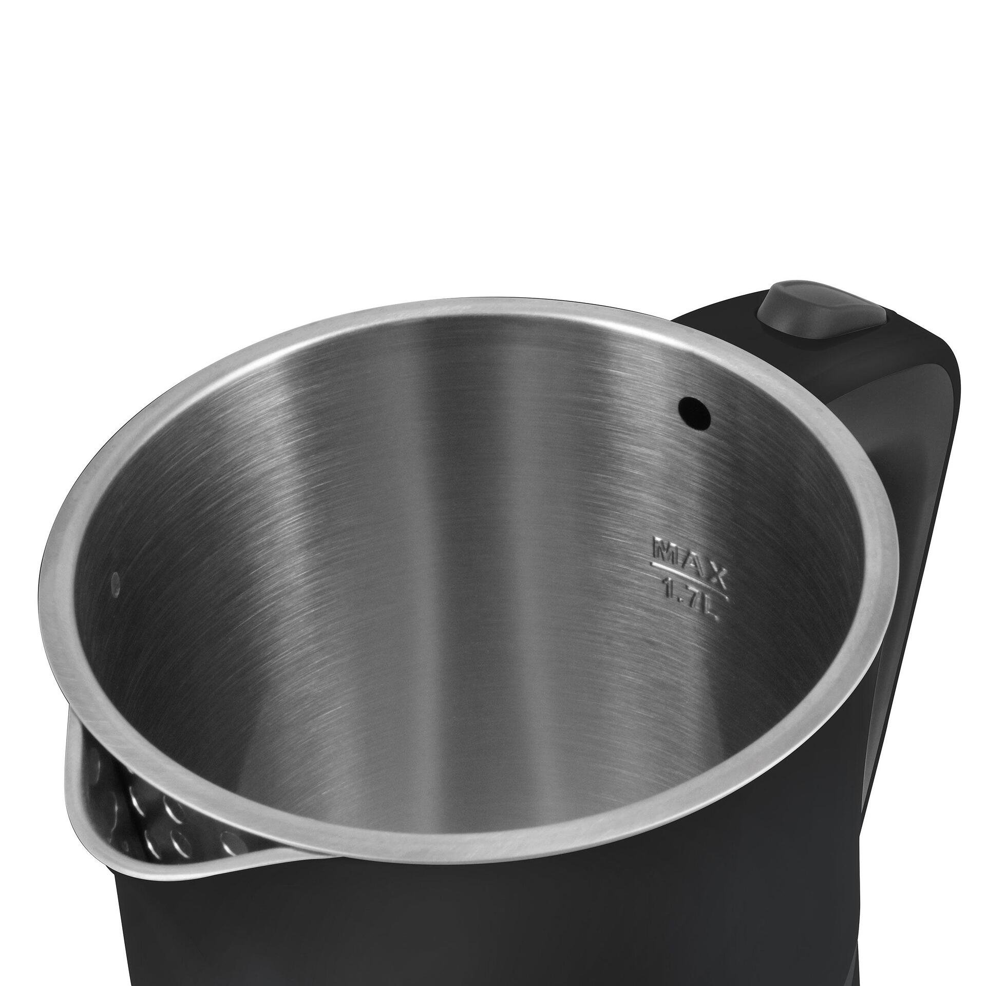 Електрическа кана Rohnson R-7534 Safe Touch, Мощност до 2200 W, Капацитет 1,7 л, Двойна стена, 360° основа, Защита от прегряване, Черен 5 Електрическа нагревателна кана Rohnson R-7534 Safe Touch