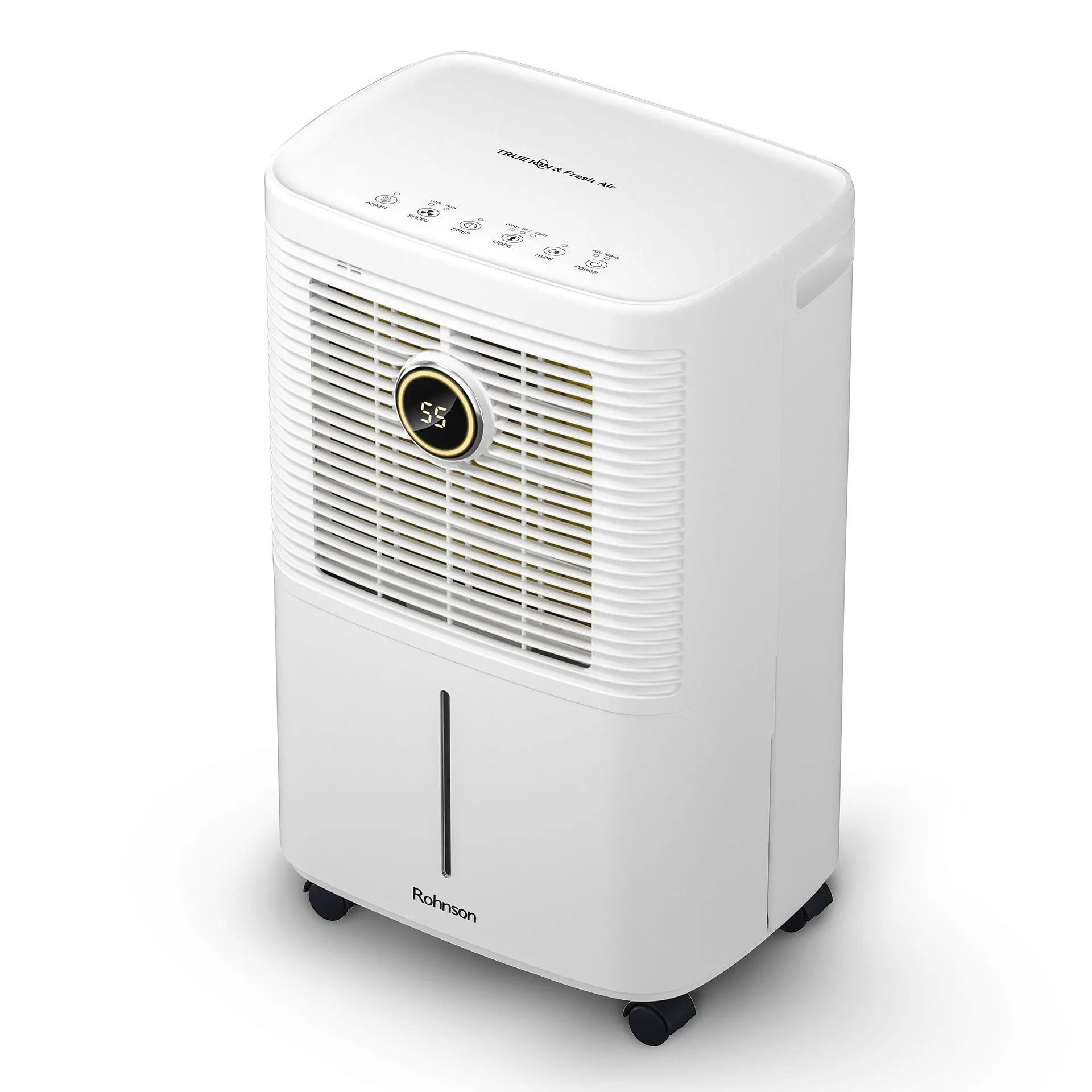 Обезвлажнител Rohnson R-91210, Помещения до 45 м², Капацитет 10 л/ден, Йонизация, Функция за сушене на пране, Бял 4 Обезвлажнител Rohnson R-91210