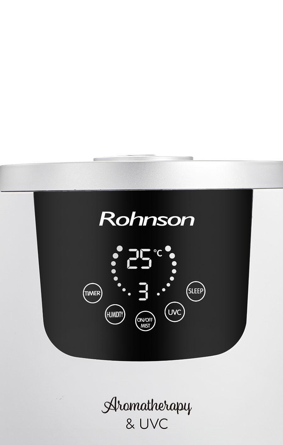 Ултразвуков овлажнител със студена пара Rohnson R-9517, Помещения до 50 м², Капацитет 250–450 мл/ч, Резервоар 4 л, UVC стерилизатор, Дистанционно управление, Бял 7 Ултразвуков овлажнител със студена пара Rohnson R-9517