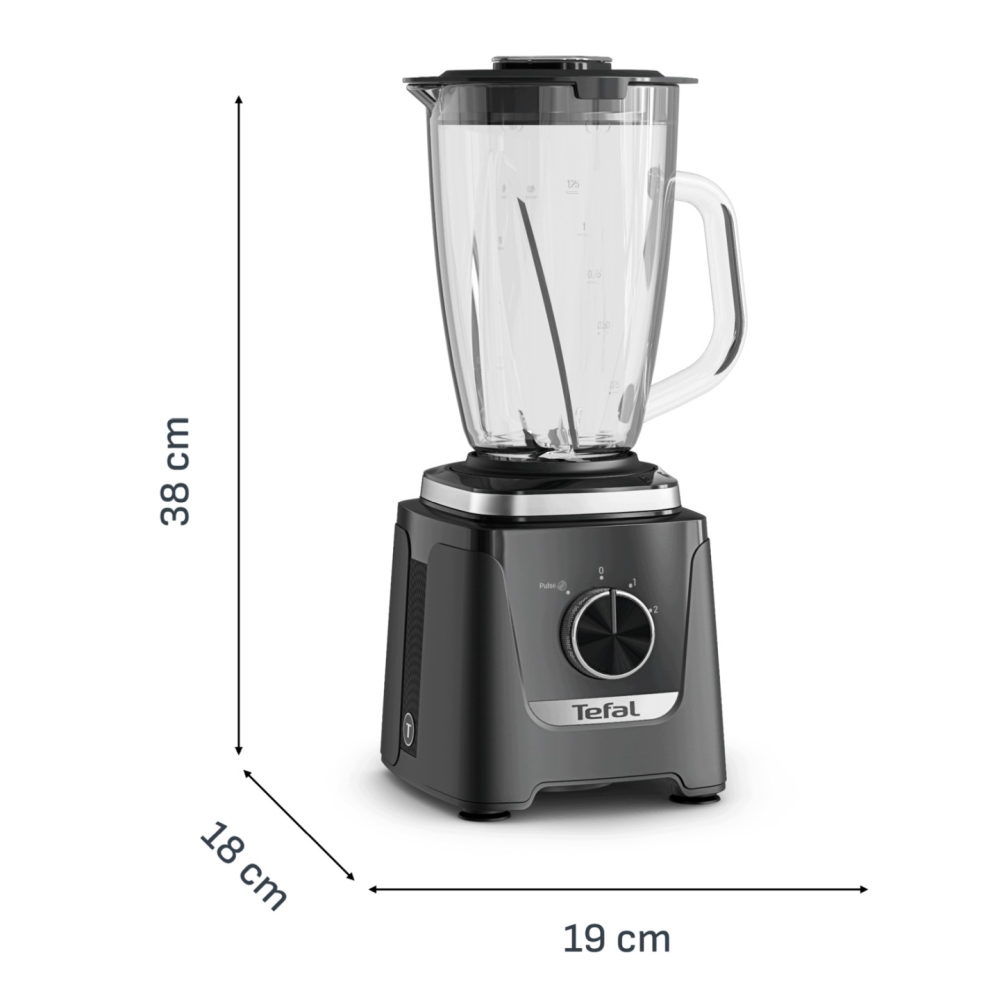 Блендер Tefal BL5958F0, Мощност 800 W, 2 скорости и пулс, Капацитет 1,9 л, Стъклена кана, Черен 2 Блендер Tefal BL5958F0 със стъклена кана