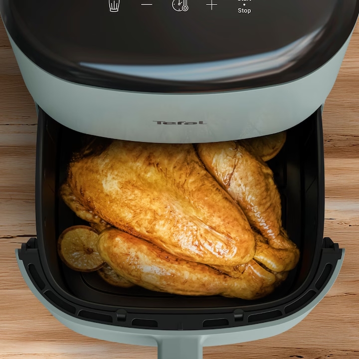 Фритюрник с Горещ Въздух Tefal EY2454E0 Fry Easy Fry Pop, 5 L Капацитет на Купата, 1500 W Мощност, 10 Автоматични Програми, Температура 80–200 °C, Таймер до 60 минути, Eucalyptus 6 Фритюрник с горещ въздух Tefal EY2454E0 Fry Easy Fry Pop в цвят Eucalyptus