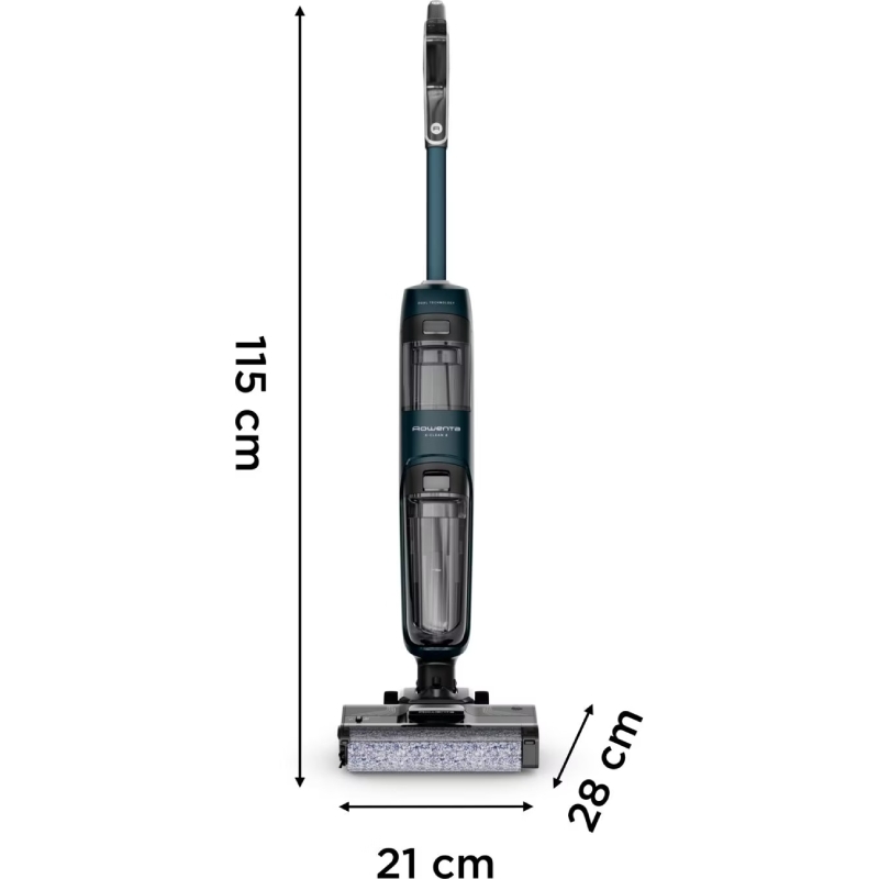 Безжична вертикална прахосмукачка Rowenta GZ2251E0 X-Clean 2, Сухо и мокро почистване, Работа в ECO режим до 35 минути, Черен 3 Безжична вертикална прахосмукачка Rowenta GZ2251E0 X-Clean 2