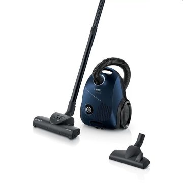 Прахосмукачка с торба BOSCH BGBS2BU1T, Мощност 850 W, Торба с вместимост 3,5 л, Работен радиус 8 м, Син