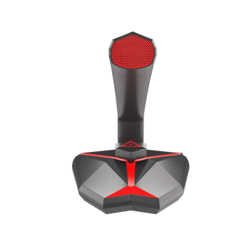 Микрофон Genesis Radium 200, Кондензаторен, Кардиоидна насоченост, USB 2.0 свързване, 3,5 мм вход за слушалки, Шумопотискане, Черен с червен
