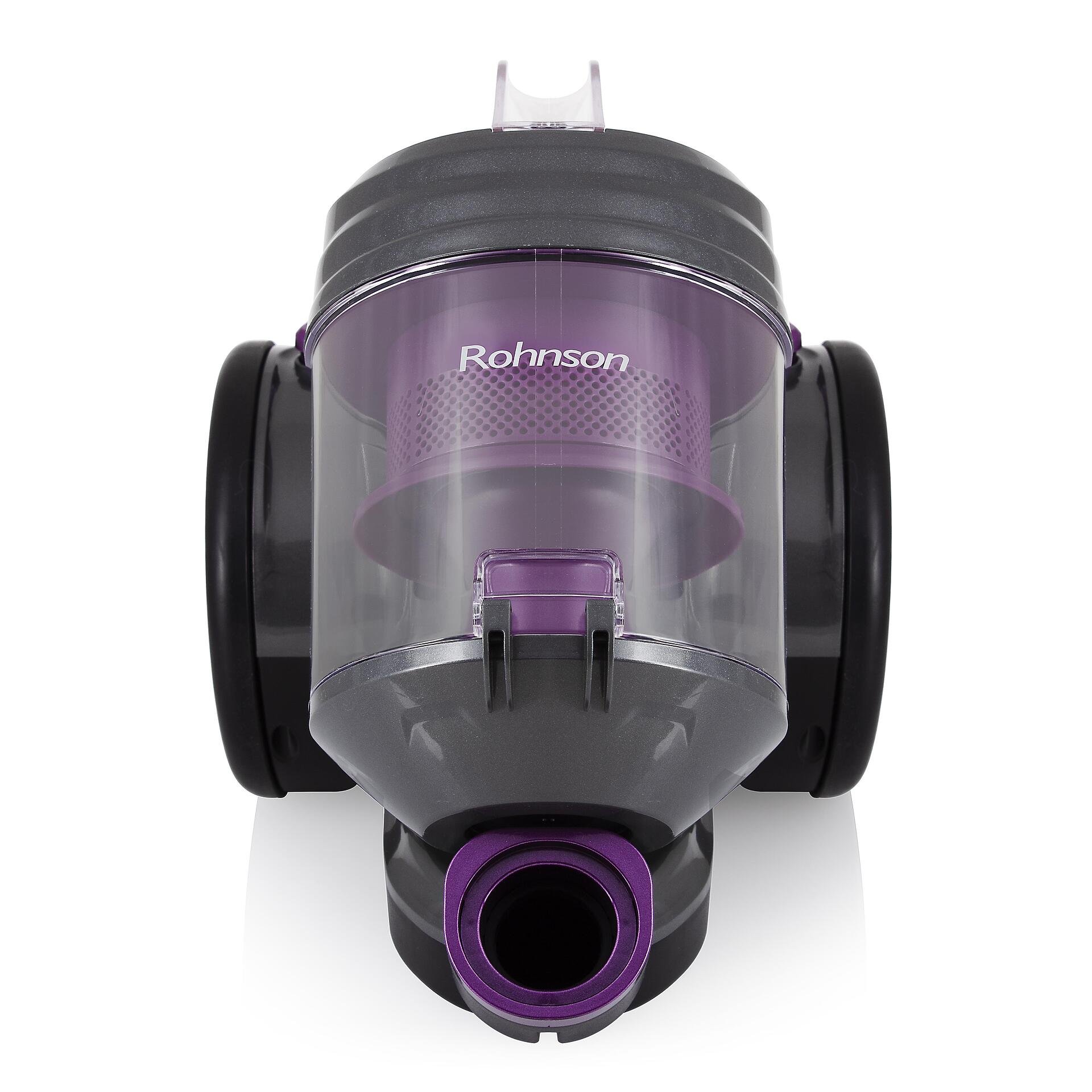 Прахосмукачка без торба Rohnson R-1225, Мощност 800 W, Циклонна технология, Контейнер за прах 2 л, HEPA филтър, Черен с лилав 3 Прахосмукачка без торба Rohnson R-1225 Cyclonic Tech