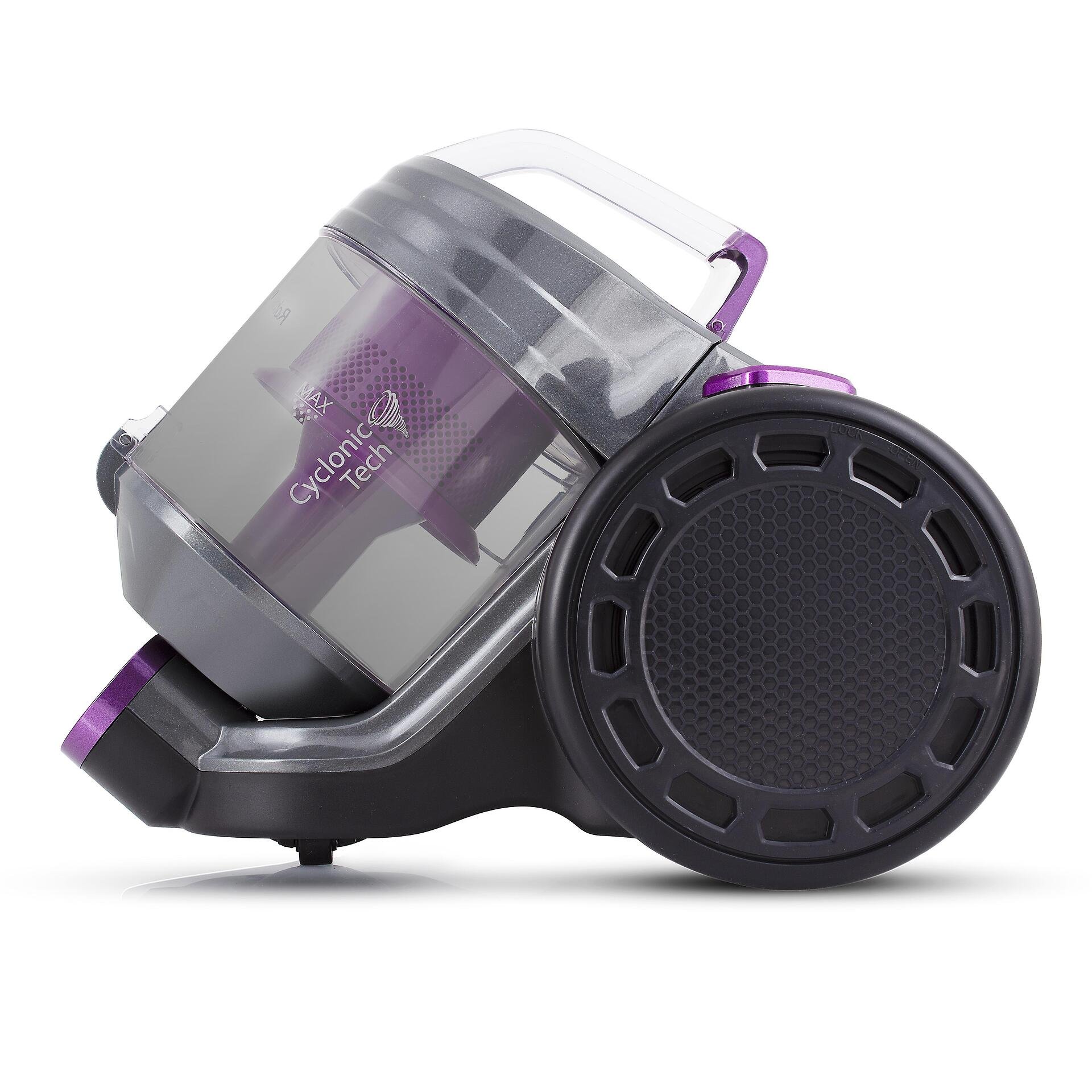Прахосмукачка без торба Rohnson R-1225, Мощност 800 W, Циклонна технология, Контейнер за прах 2 л, HEPA филтър, Черен с лилав 4 Прахосмукачка без торба Rohnson R-1225 Cyclonic Tech