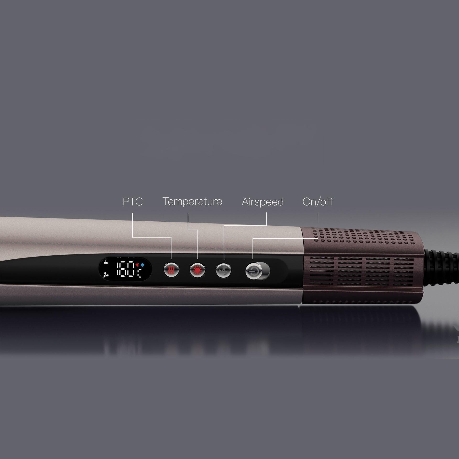 Преса за коса Rohnson R-698 SilkAir Pro, Мощност 1200 W, 3 скорости, 5 температурни нива, NST Nano-Silver плочи, Сив 6 Преса за коса Rohnson R-698 SilkAir Pro