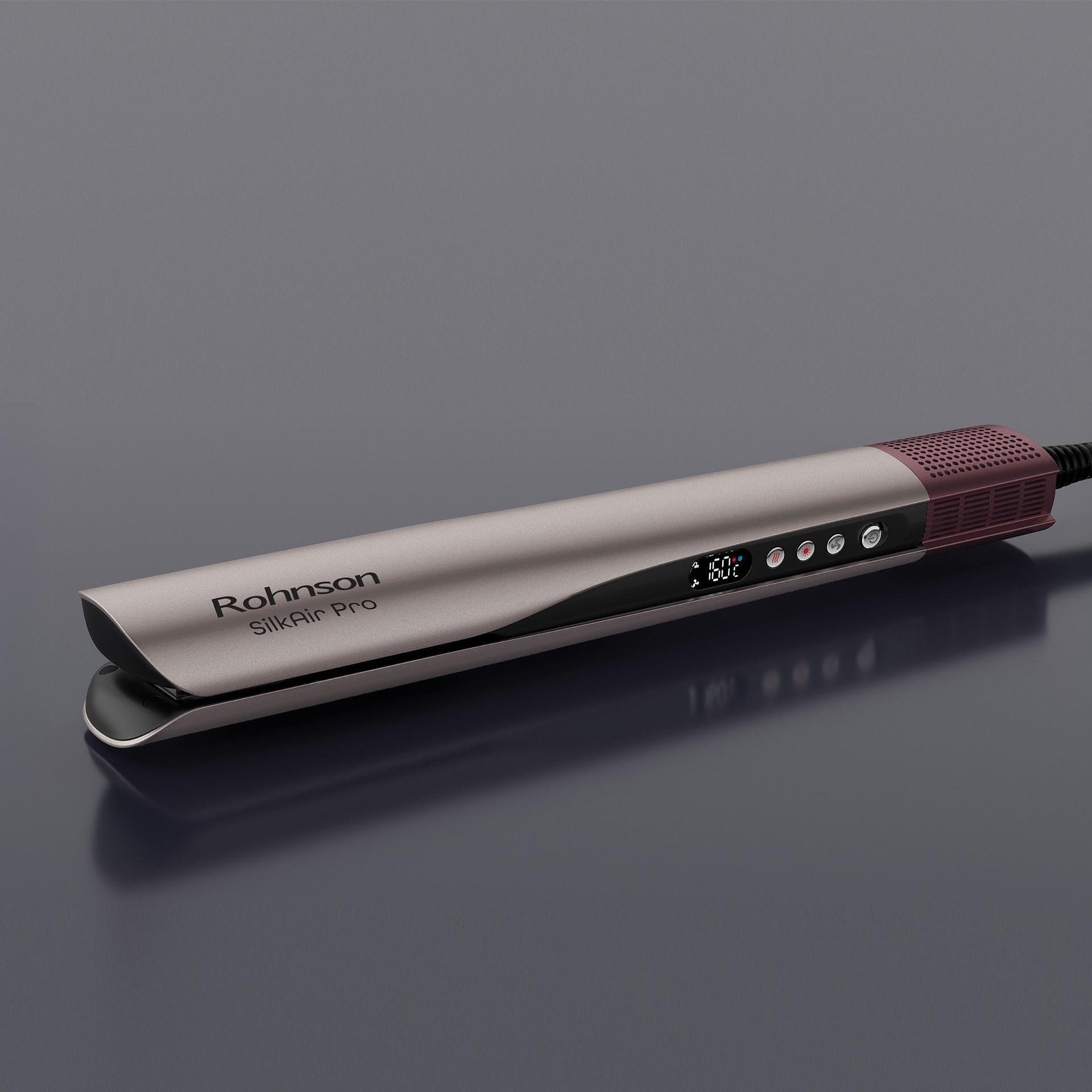 Преса за коса Rohnson R-698 SilkAir Pro, Мощност 1200 W, 3 скорости, 5 температурни нива, NST Nano-Silver плочи, Сив 2 Преса за коса Rohnson R-698 SilkAir Pro