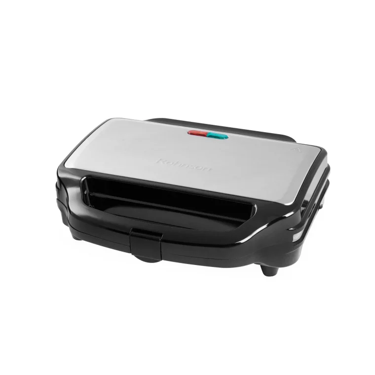 Сандвич тостер Rohnson R-2755, Мощност 900 W, XXL плочи, Незалепващ, Оребрен, Черен с инокс