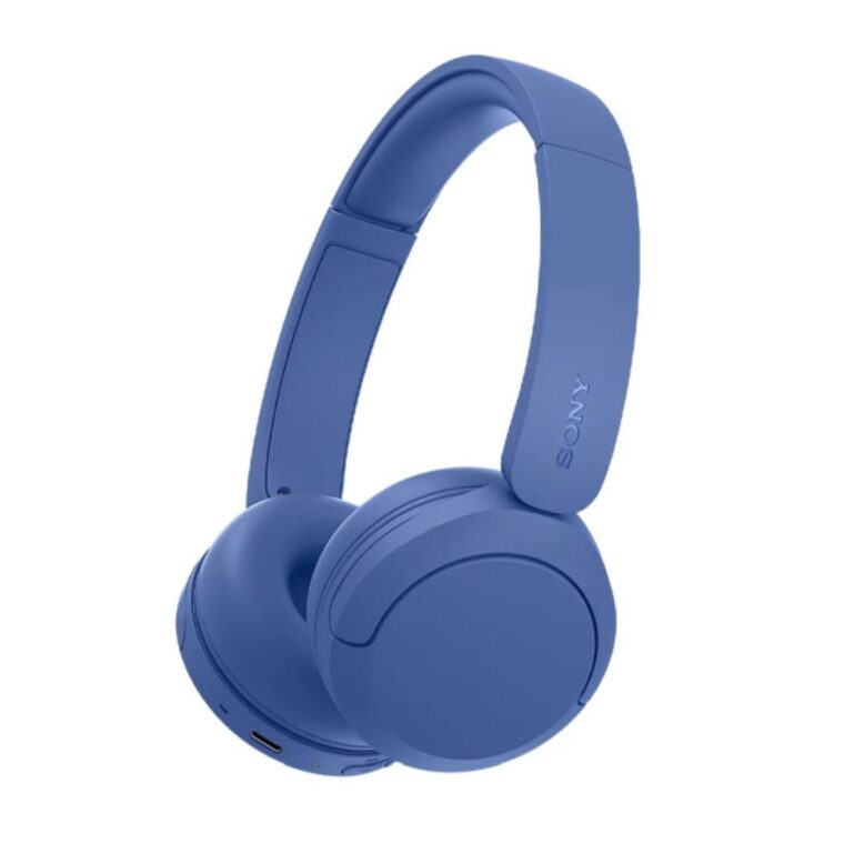 Безжични On-ear слушалки SONY WH-CH530, Bluetooth връзка, Възпроизвеждане до 55 ч, Вграден микрофон, Сгъваем дизайн, Син