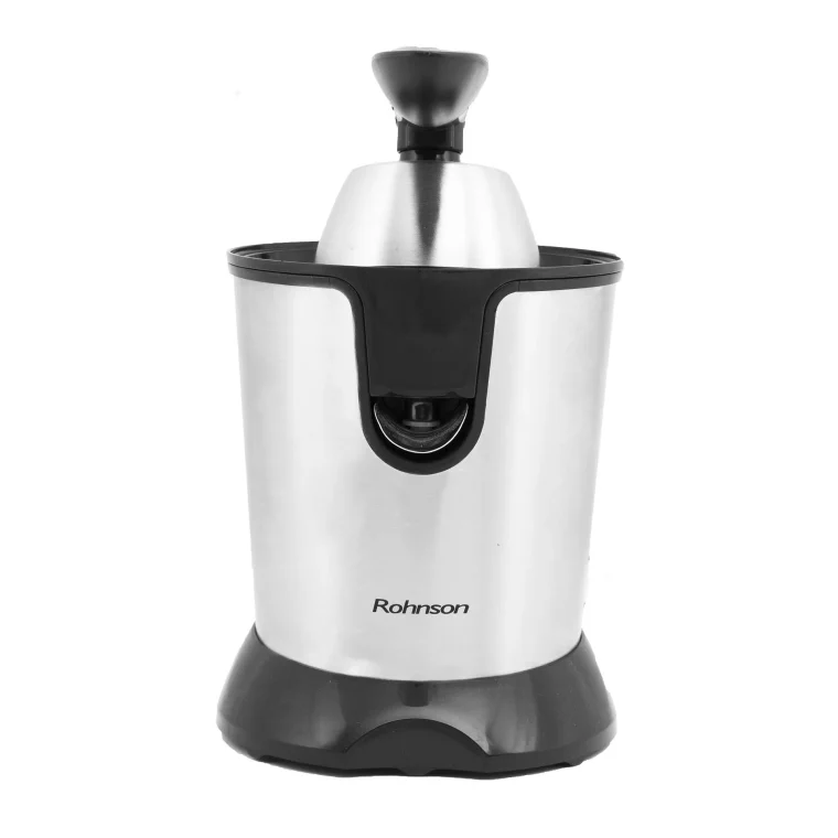 Сокоизстисквачка за цитруси Rohnson R-411, Мощност 600 W, Двупосочно въртене, Автоматично включване и изключване, 2 конуса, Бял