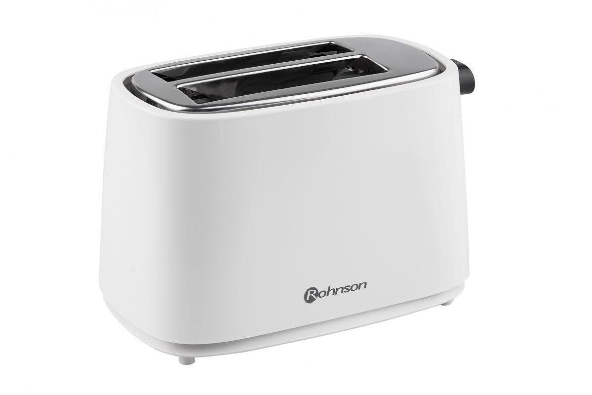 Тостер Rohnson R-210, Мощност 750 W, 2 широки отвора, 6 степени, Хладен на допир корпус, Бял 2 Тостер Rohnson R-210 с два отвора